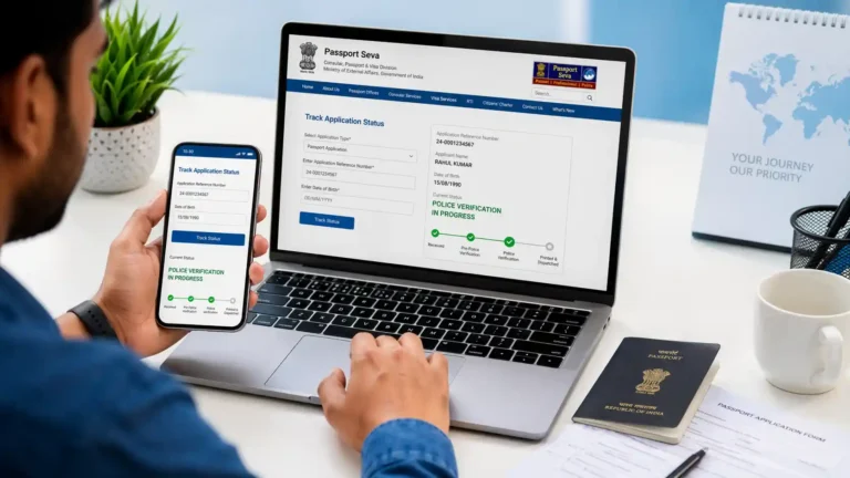 Passport seva status check